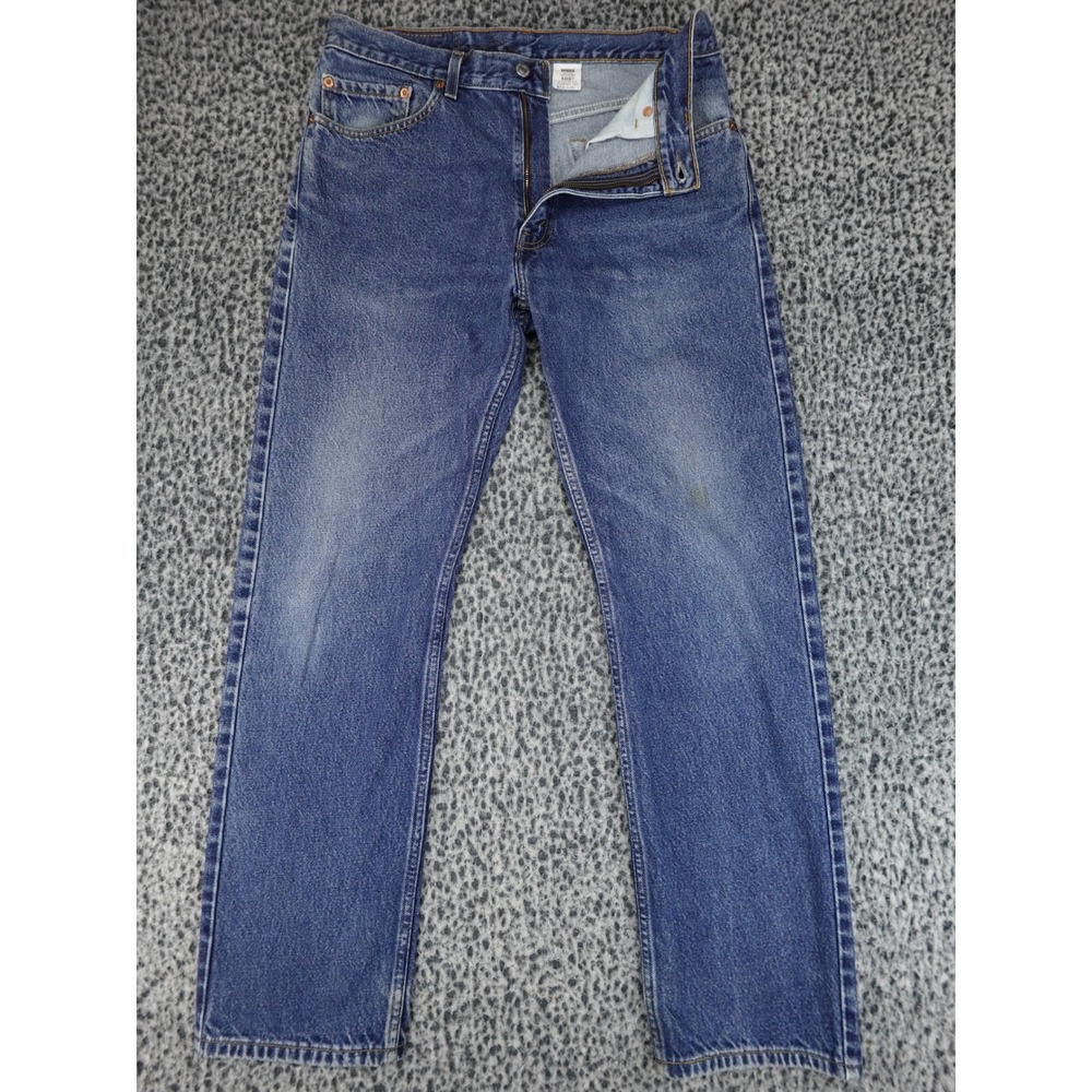 Levi's 505 Regular Fit Jeans Mens 33x31 Blue Straight Leg Denim 00505-0216